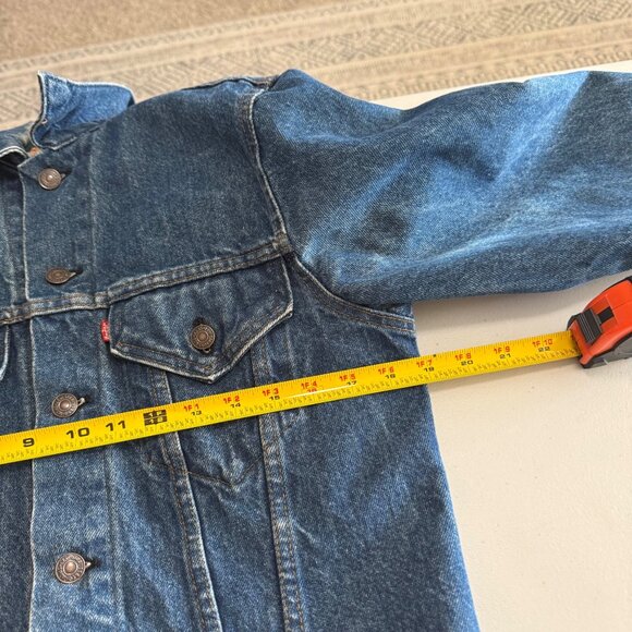 VTG Levis Type III 3 Blue Denim Trucker Jean Jacket 70595 0213 Mens 38 USA Made - Picture 8 of 9